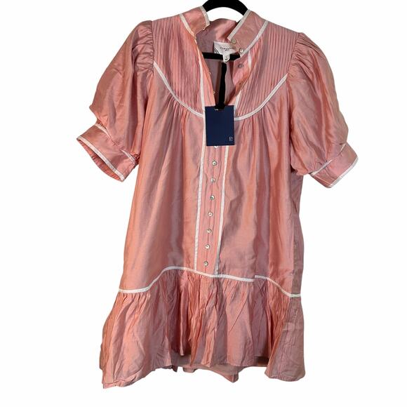 Tuckernuck Pomander Place Pink Puff Sleeve Beatrix Dress - Picture 3 of 8